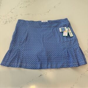 **NWT** Lillie Green Blue Patterned Golf Skirt